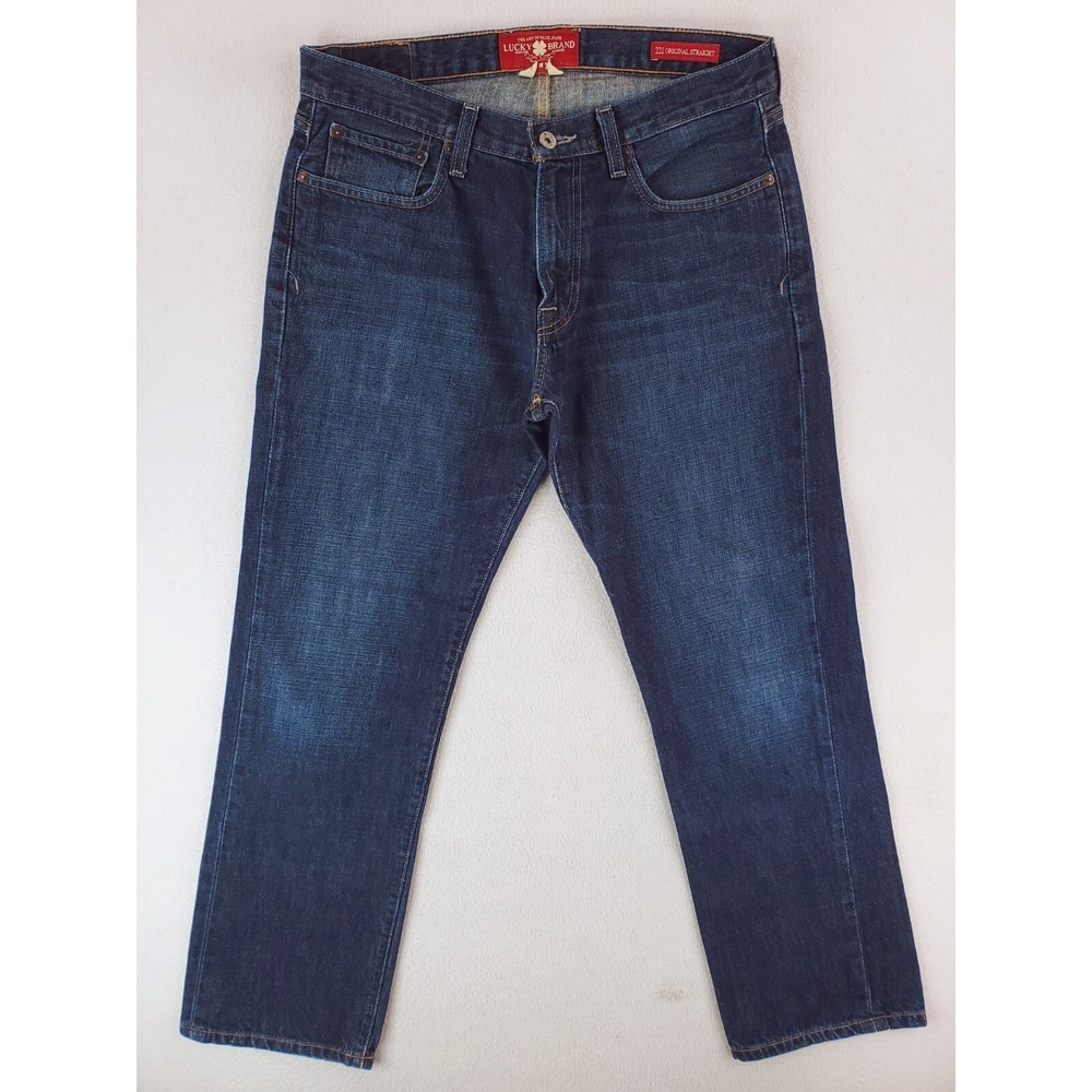 Lucky Brand 221 Jeans Mens 32x30 Original Straight Dark Wash Denim Pants
